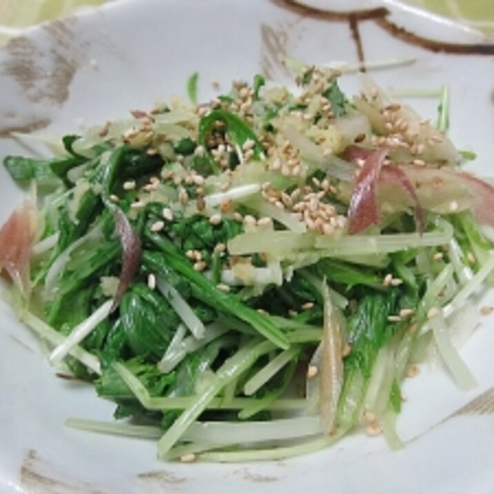 香り良い♪水菜の生姜醤油和え